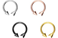 Titan Innengewinde Hufeisen Pfeil Ring Barbell piercinginspiration®