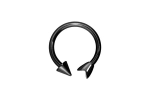 Titanium Internally Threaded Horseshoe Arrow Ring Barbell piercinginspiration®