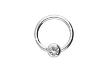 Load the image into the gallery viewer, Closed Clamping Ball Ring, Surgical Steel Crystal piercinginspiration®