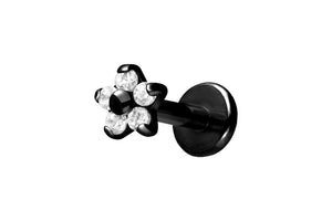 Titan Innengewinde Labret 5 Kristalle Blume Ohrpiercing piercinginspiration®