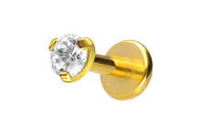 Load image into gallery viewer, Titanium Internal Thread Set Crystal Round Labret Ear Piercing piercinginspiration®