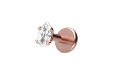 Upload the picture to the gallery viewer, Titanium Crystal Oval Drop Labret Ear Piercing piercinginspiration®