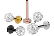 Titan Epoxy Rund Labret Innengewinde Ohrpiercing piercinginspiration®