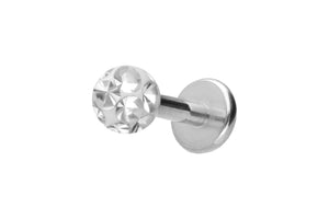 Titanium epoxy round labret internal thread ear piercing piercinginspiration®