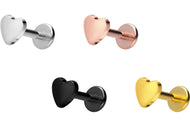 Titan Innengewinde Labret Herz Ohrpiercing piercinginspiration®