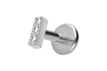 Upload the picture to the gallery viewer, Titanium Female Threaded Crystal Bar Labret Ear Piercing piercinginspiration®
