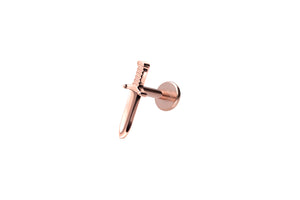 Titanium Internal Thread Labret Sword Dagger Ear Piercing Plate Flat piercinginspiration®