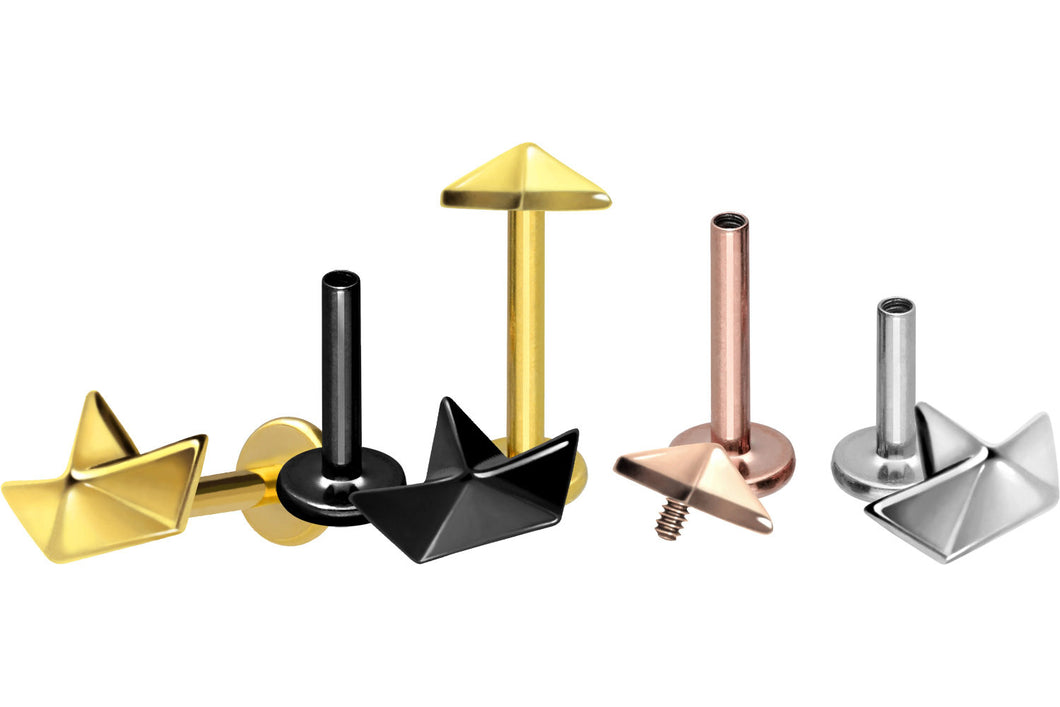 Titan Papier Schiff Innengewinde Labret Ohrpiercing piercinginspiration®