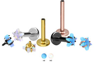 Titan Stern Opal Labret Innengewinde Ohrpiercing piercinginspiration®