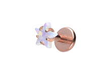 Carica l'immagine nel visualizzatore della galleria, piercing all'orecchio con filettatura interna Titanium Star Opal Labret piercinginspiration®