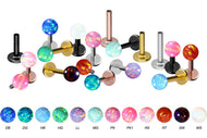 Titan Opal Labret Innengewinde Ohrpiercing piercinginspiration®