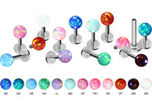 Upload the picture to the gallery viewer, Titanium Opal Labret Internal Threaded Ear Piercing piercinginspiration®