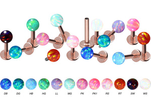 Titan Opal Labret Innengewinde Ohrpiercing piercinginspiration®