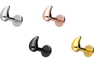 Titan Träne Innengewinde Labret Ohrpiercing piercinginspiration®