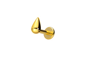 Titanium teardrop internal thread Labret crystal barbell internal thread ear piercing piercinginspiration®