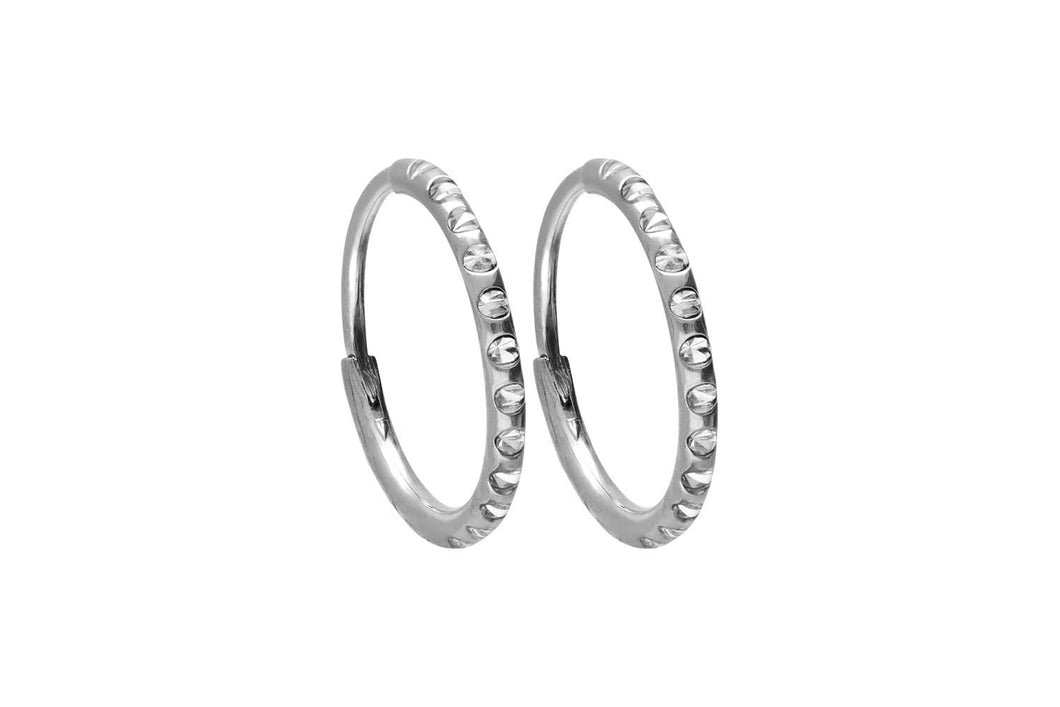 Titan Kreolen Clicker Ring Paar Mulitple Epoxy Kristalle Ohrringe piercinginspiration®