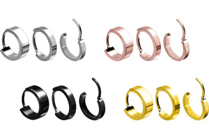 Titan Kreolen Clicker Ring Ohrstecker Paar Breit Ohrringe piercinginspiration®