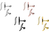 Titan Schwung Ohrstecker Ohrpiercing piercinginspiration®