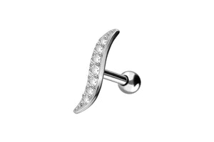 Titan swing ear stud ear piercing piercinginspiration®
