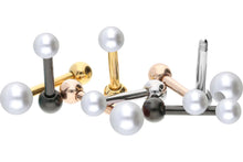 Upload the picture to the gallery viewer, Titanium Pearl Ear Piercing Studs piercinginspiration®