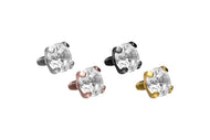 Titan Kristall Rund Schraubaufsatz mit Außengewinde piercinginspiration®