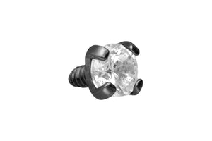 Titanium crystal round screw attachment with external thread piercinginspiration®