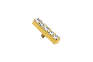Titanium bar crystal screw attachment with external thread piercinginspiration®