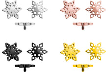 Load the image into the gallery viewer, Titanium Snowflake Screw Attachment with External Thread piercinginspiration®