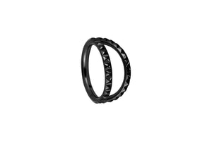 Titanium Rivets Double Double Ring 2 Rings Clicker piercinginspiration®