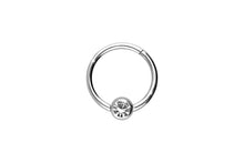 Upload the picture to the gallery viewer, titanium clicker ring ball crystal piercinginspiration®