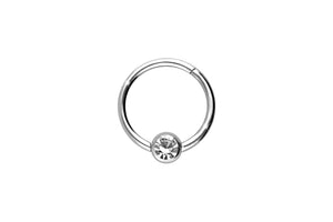 Titanium Clicker Ring Ball Crystal piercinginspiration®