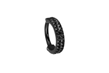 Load image into gallery viewer, Titanium Studded Rock Clicker Ring piercinginspiration®