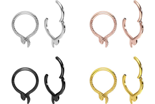 Titan Schlange Spitz Clicker Ring piercinginspiration®