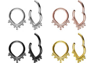 Titan 20 Kugeln Tropfen Clicker Ring piercinginspiration®