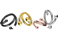 Titan 3 Reihen 2 Kugeln Clicker Ring piercinginspiration®