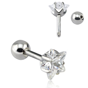 Crystal Star Ear Piercing piercinginspiration®