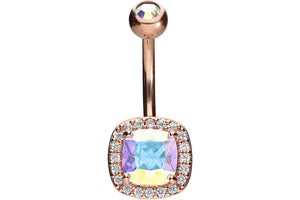 Large crystal jewel navel piercing piercinginspiration®