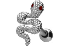 Upload the image to the gallery viewer, snake ruby ​​crystal eye ear piercing piercinginspiration®