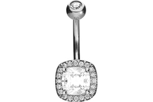 Large crystal jewel navel piercing piercinginspiration®